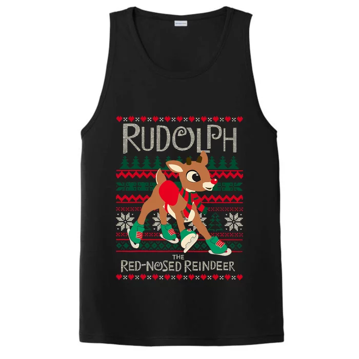 The Red Nosed Reindeer Christmas Special Sweater. Matching Family Outfit Group G Performance Tank