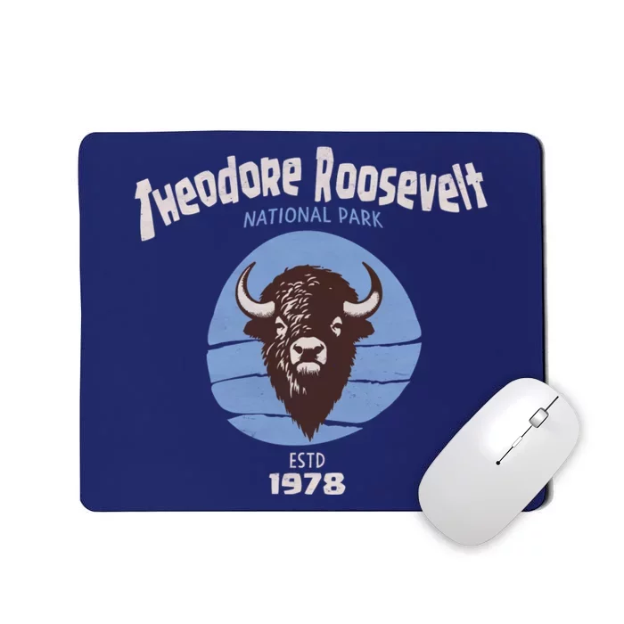 Theodore Roosevelt National Park Bison Vintage Mousepad