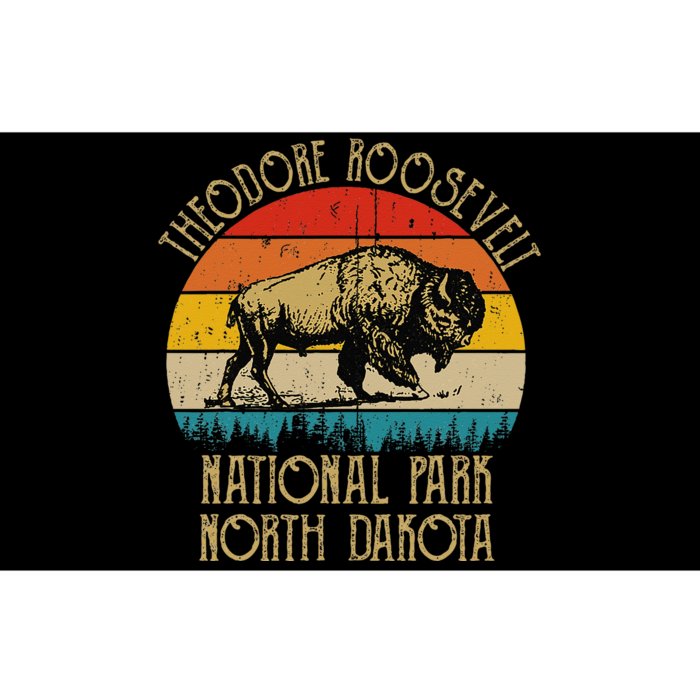 Theodore Roosevelt National Park North Dakota Buffalo Retro Bumper Sticker