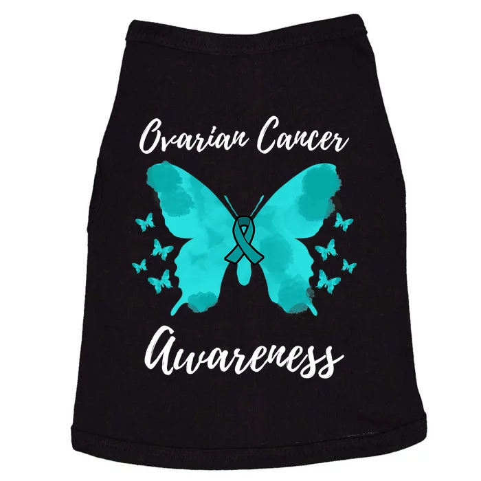 Teal Ribbon Ovarian Cancer Awareness Doggie Tank