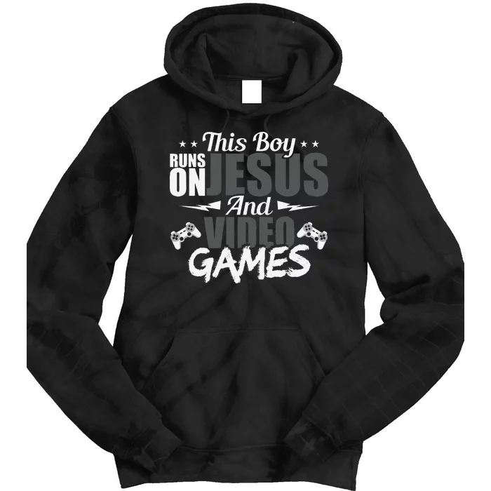 This Runs On Jesus And Video Games Lover Gift Player Tie Dye Hoodie