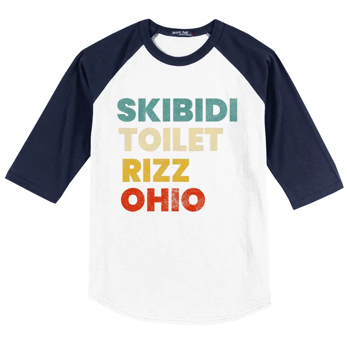 Toilet Rizz Ohio Baseball Sleeve Shirt