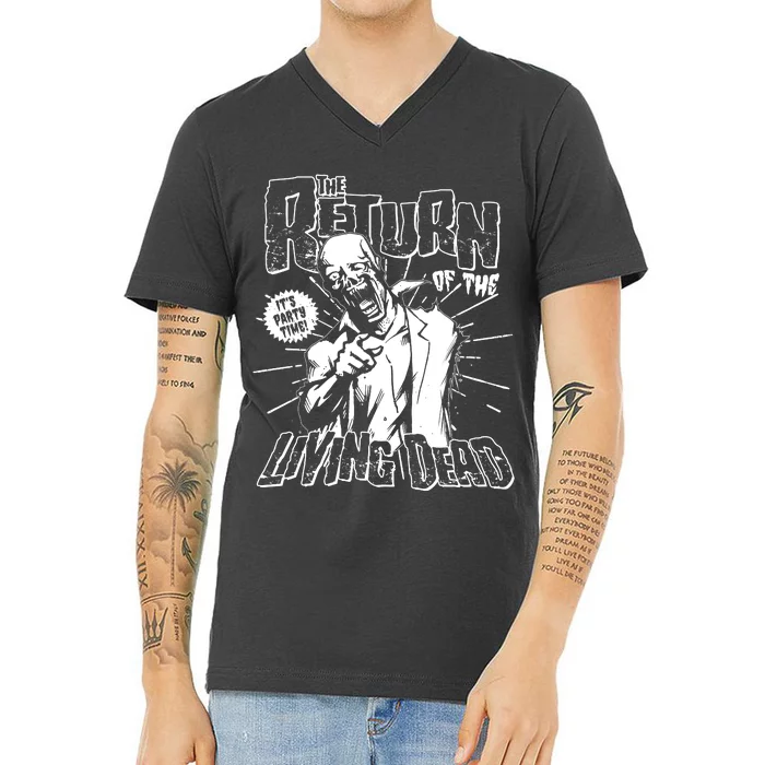 The Return Of The Living Dead It's Zombie Party Time V-Neck T-Shirt