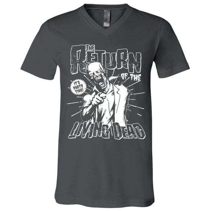 The Return Of The Living Dead It's Zombie Party Time V-Neck T-Shirt