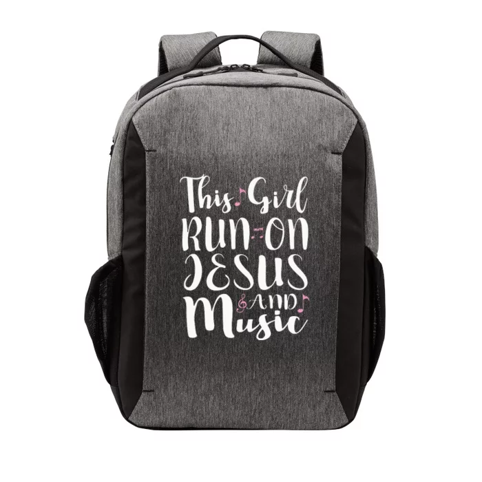 This  Runs On Jesus And Music bunny eggs Vector Backpack