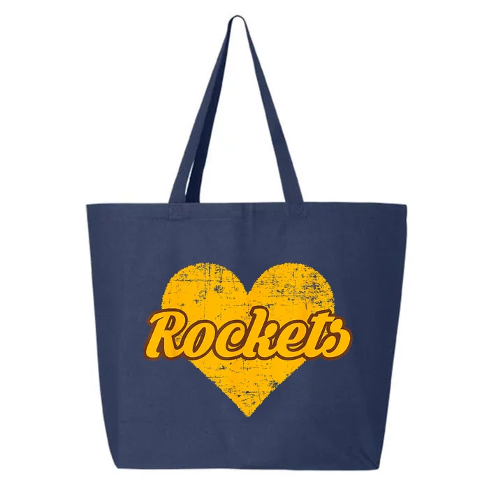 Titusville Rockets Over Heart 25L Jumbo Tote