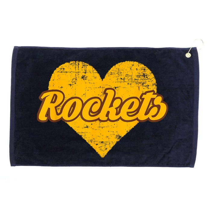 Titusville Rockets Over Heart Grommeted Golf Towel