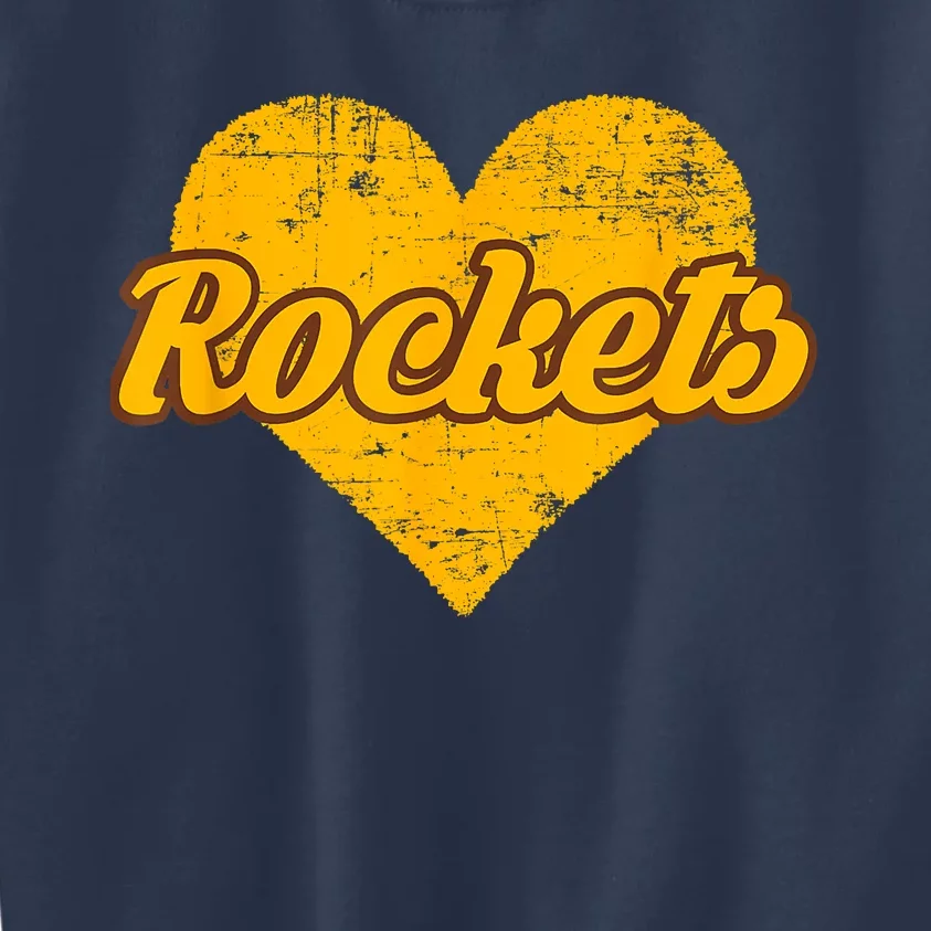 Titusville Rockets Over Heart Kids Sweatshirt