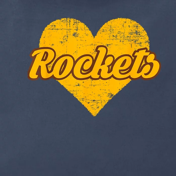 Titusville Rockets Over Heart Zip Tote Bag