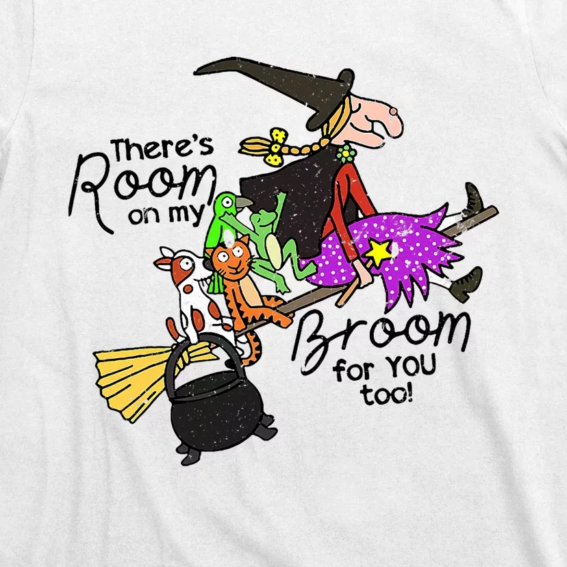 ThereS Room On My Broom For You Too Funny Teacher Witch T-Shirt