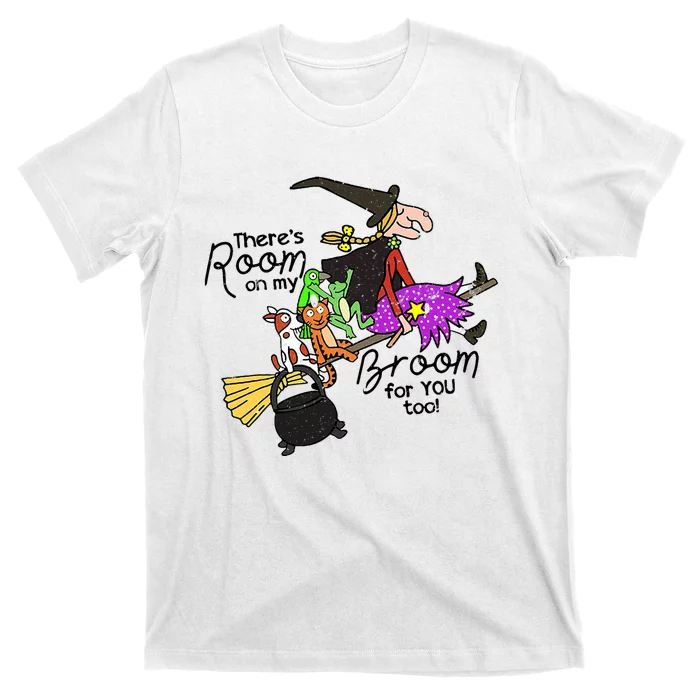 ThereS Room On My Broom For You Too Funny Teacher Witch T-Shirt