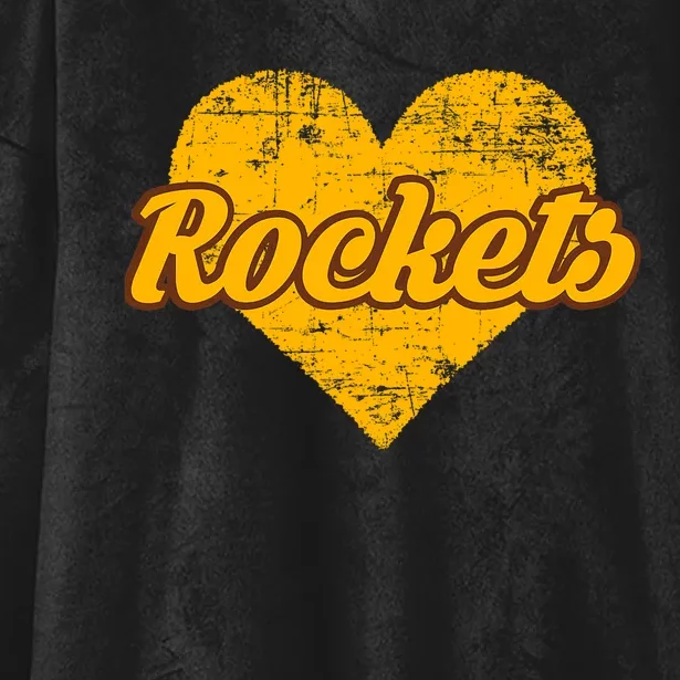 Titusville Rockets Over Heart Hooded Wearable Blanket