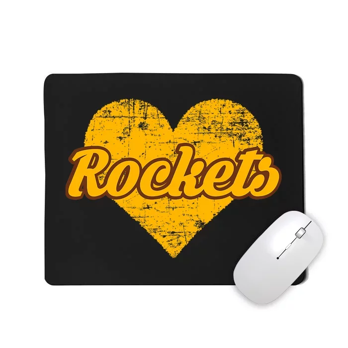 Titusville Rockets Over Heart Mousepad