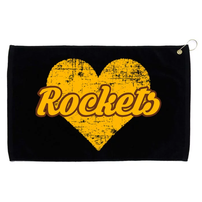 Titusville Rockets Over Heart Grommeted Golf Towel