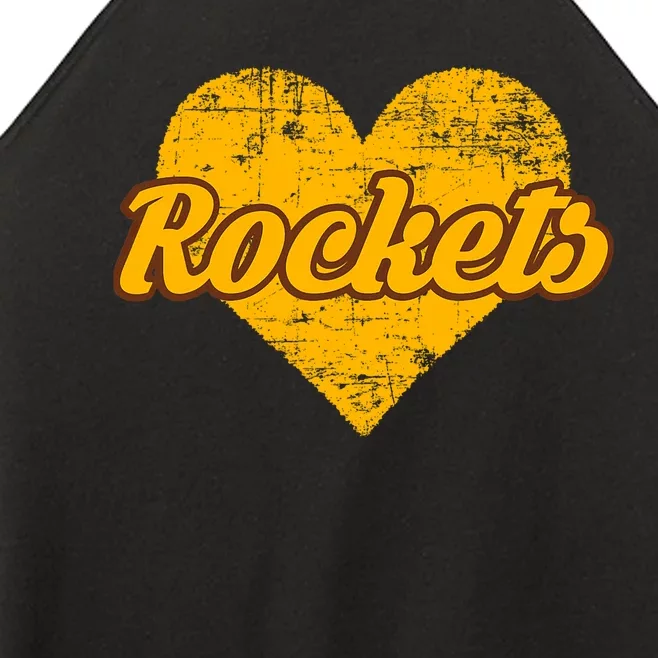 Titusville Rockets Over Heart Women’s Perfect Tri Rocker Tank