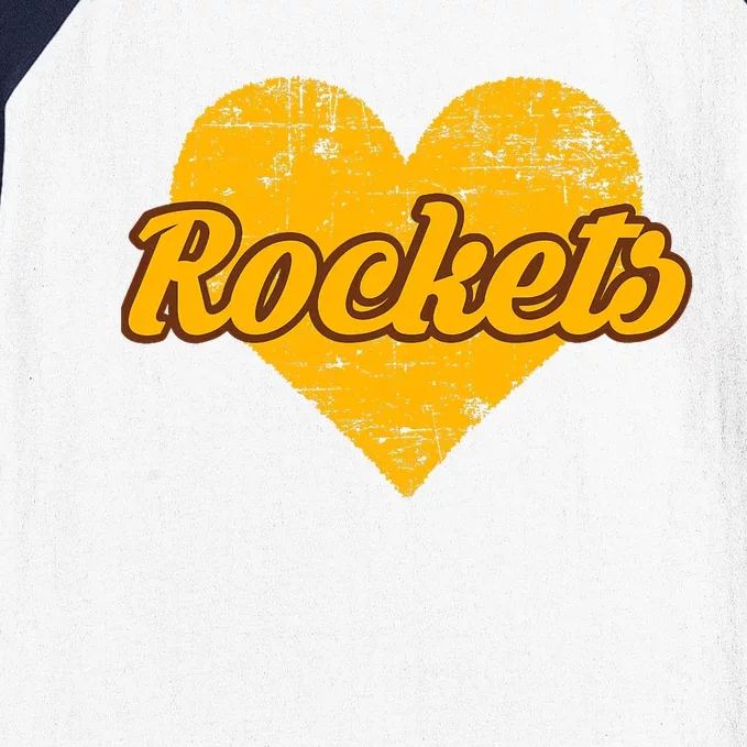 Titusville Rockets Over Heart Baseball Sleeve Shirt