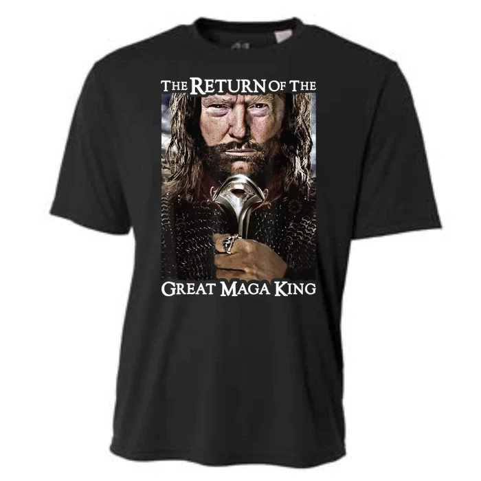 The Return Of The Great Maga King Donald Trump Cooling Performance Crew T-Shirt