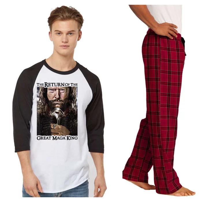 The Return Of The Great Maga King Donald Trump Raglan Sleeve Pajama Set