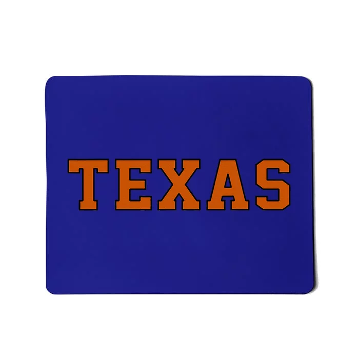 Texas Retro Orange Gift Mousepad