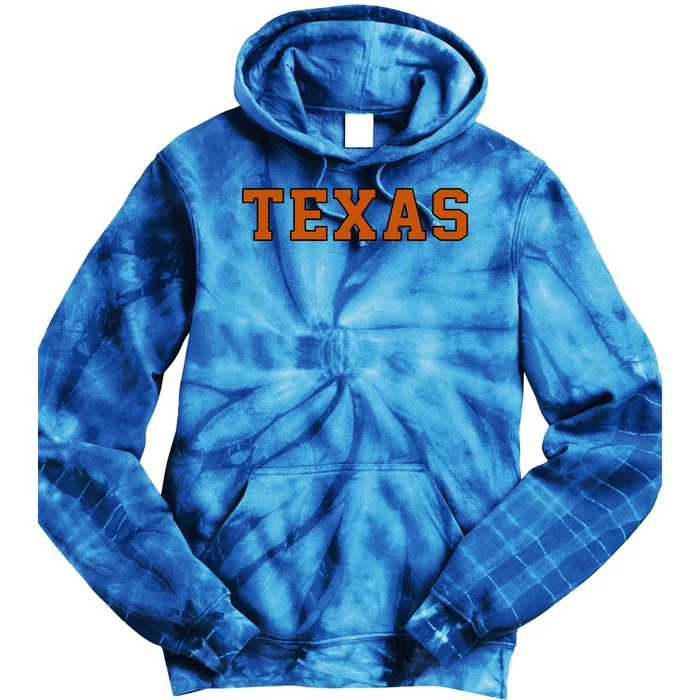 Texas Retro Orange Gift Tie Dye Hoodie