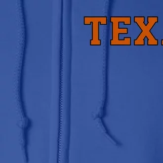 Texas Retro Orange Gift Full Zip Hoodie