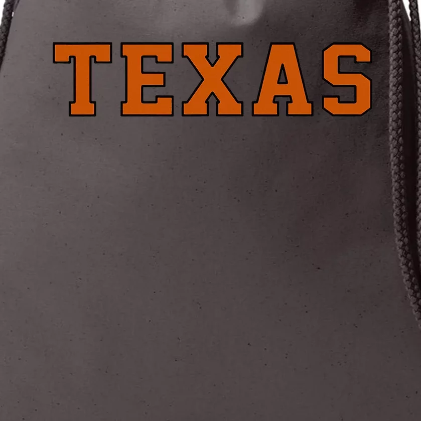 Texas Retro Orange Gift Drawstring Bag