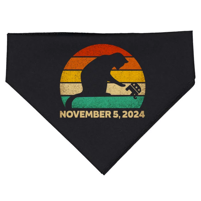 The Revenge Of The Cat November 5 2024 Ladies Cats Kamala USA-Made Doggie Bandana