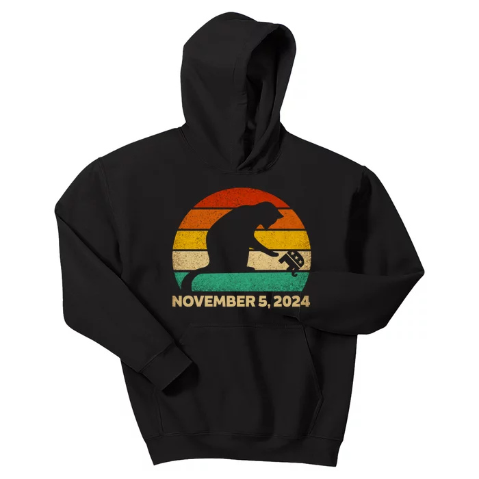 The Revenge Of The Cat November 5 2024 Ladies Cats Kamala Kids Hoodie