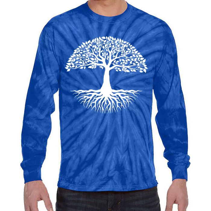 Tree Roots Of Life Cool Mother Earth Day Gift Nature Lover Gift Tie-Dye Long Sleeve Shirt