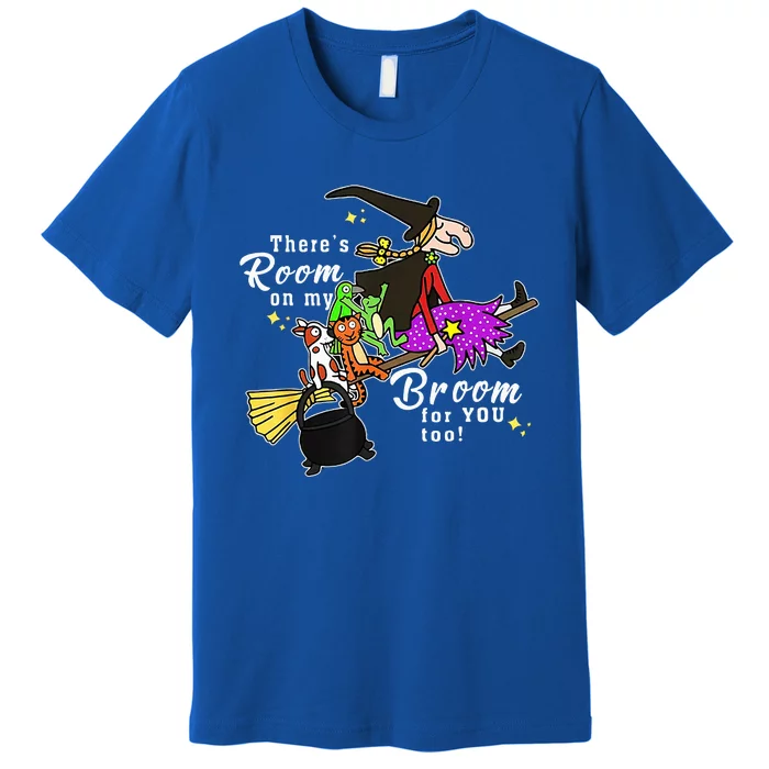 ThereS Room On My Broom For You Too Teacher Halloween Premium T-Shirt