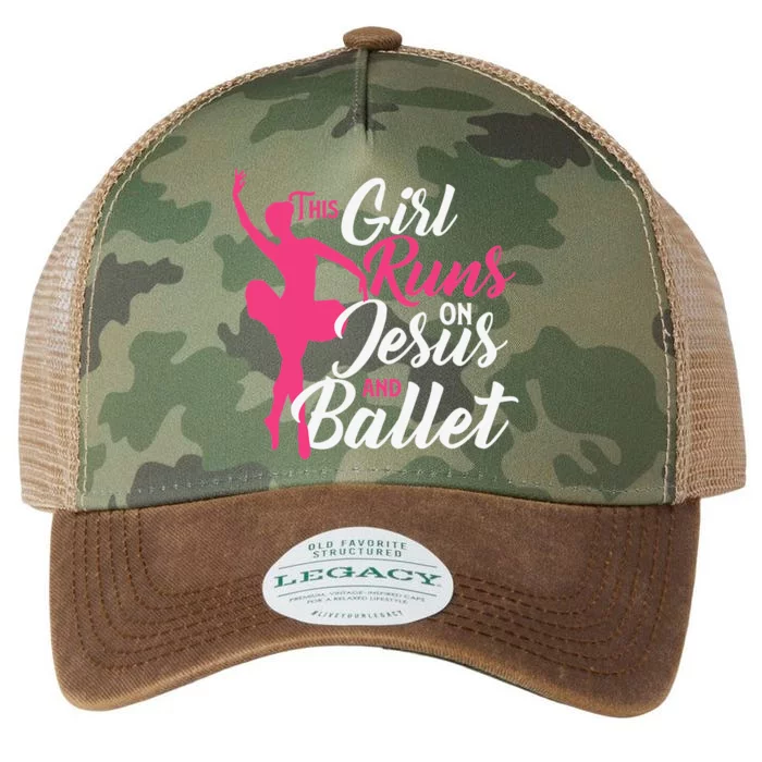 This Runs On Jesus And Ballet Barre Ballerina Chassé Legacy Tie Dye Trucker Hat