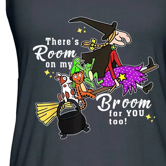 ThereS Room On My Broom For You Too Teacher Halloween Ladies Essential Flowy Tank