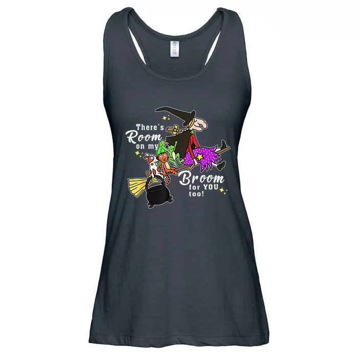 ThereS Room On My Broom For You Too Teacher Halloween Ladies Essential Flowy Tank