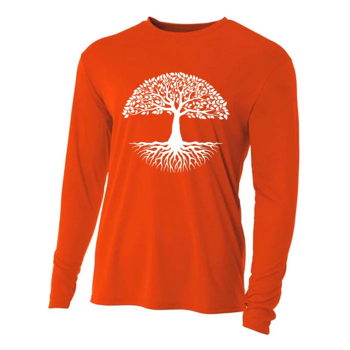 Tree Roots Of Life Cool Mother Earth Day Gift Cooling Performance Long Sleeve Crew