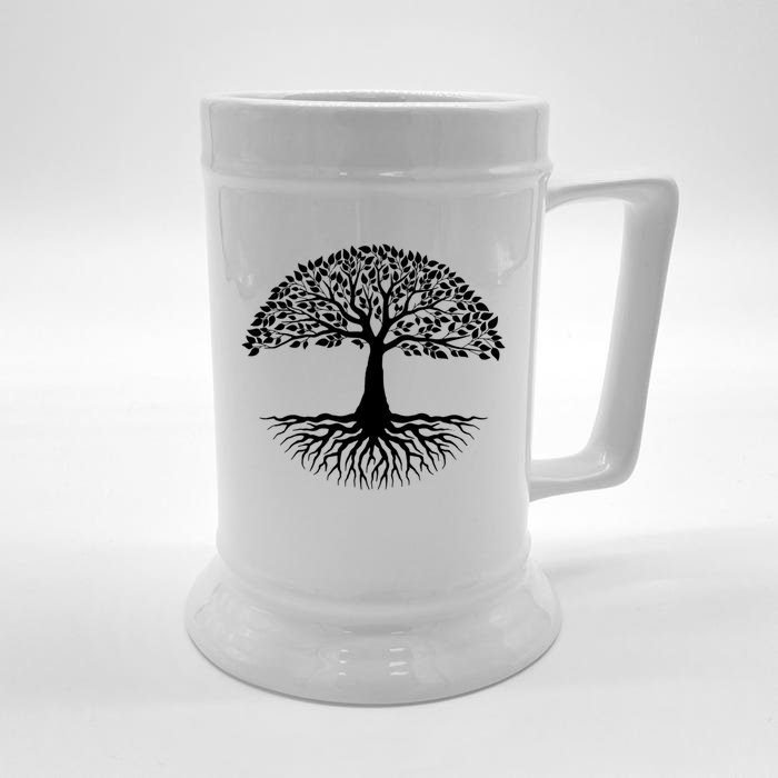 Tree Roots Of Life Cool Mother Earth Day Gift Front & Back Beer Stein