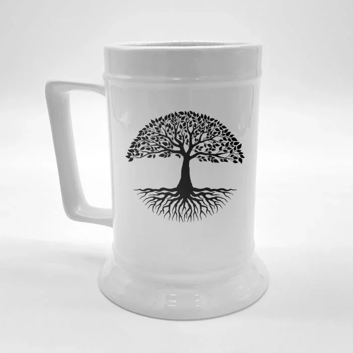 Tree Roots Of Life Cool Mother Earth Day Gift Front & Back Beer Stein