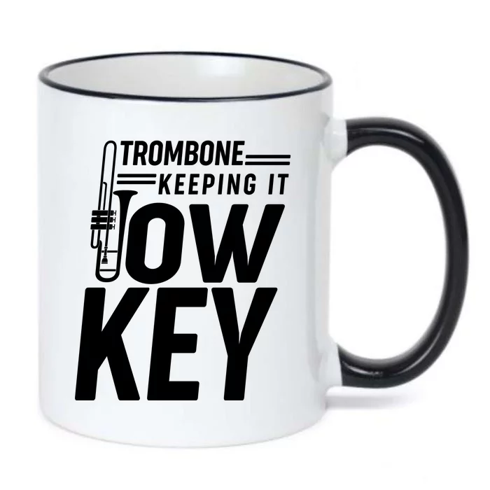 Trombone Keeping It Low Key Black Color Changing Mug