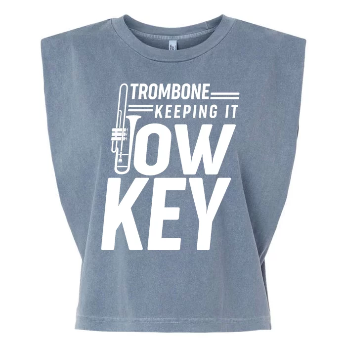 Trombone Keeping It Low Key Garment-Dyed Women's Muscle Tee