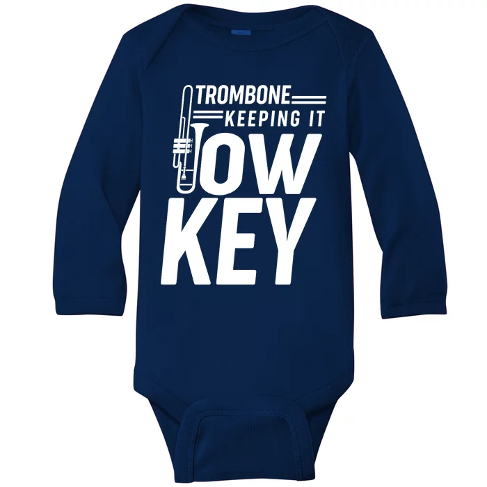 Trombone Keeping It Low Key Baby Long Sleeve Bodysuit