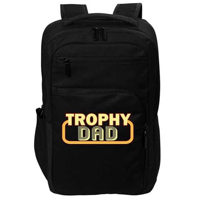 Trophy Dad Funny Retro Impact Tech Backpack