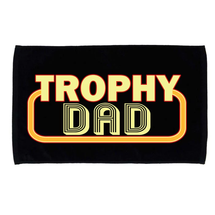 Trophy Dad Funny Retro Microfiber Hand Towel