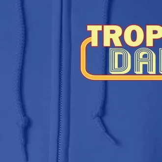 Trophy Dad Funny Retro Full Zip Hoodie