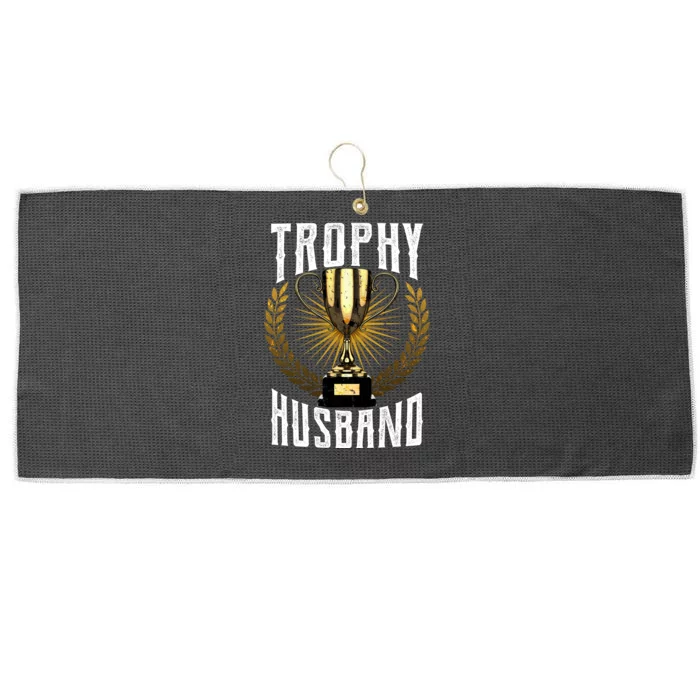 Trophy Husband Large Microfiber Waffle Golf Towel