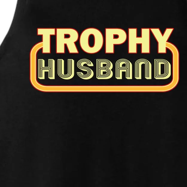 Trophy Husband Funny Retro Ladies Tri-Blend Wicking Tank