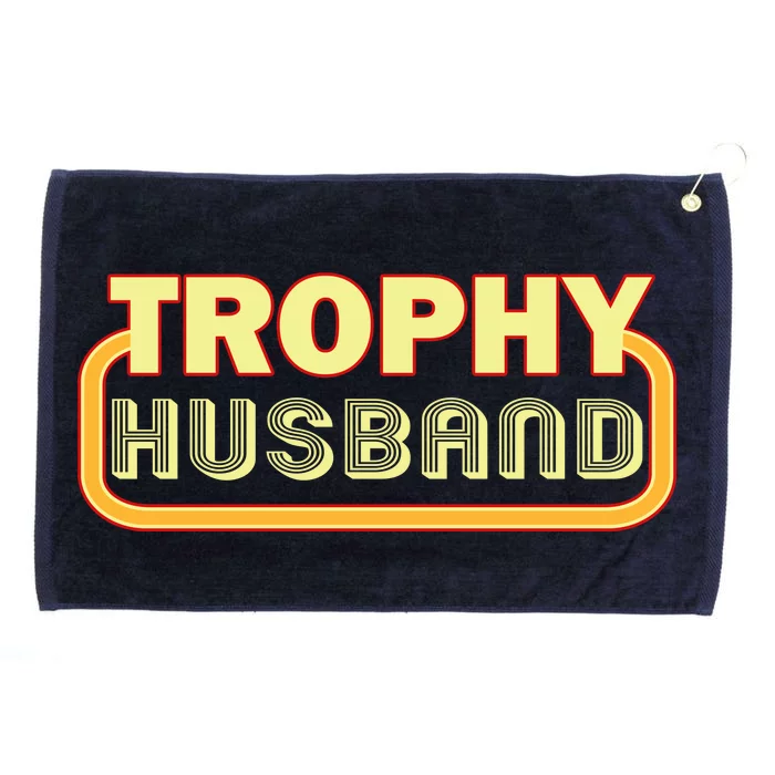 Trophy Husband Funny Retro Grommeted Golf Towel