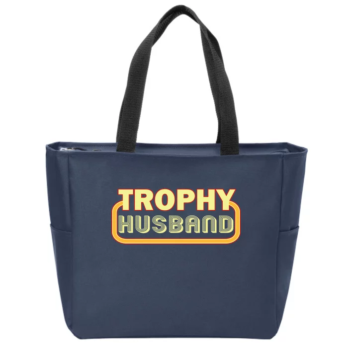 Trophy Husband Funny Retro Zip Tote Bag