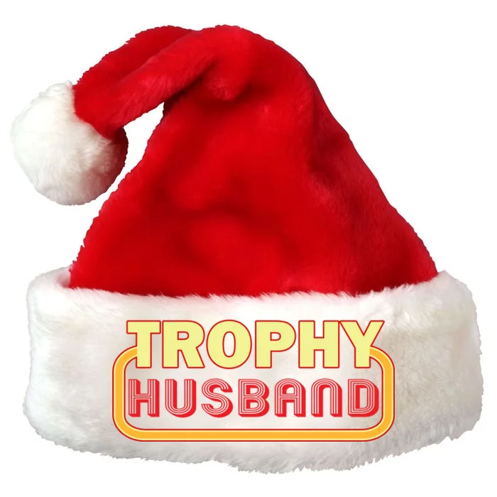 Trophy Husband Funny Retro Premium Christmas Santa Hat