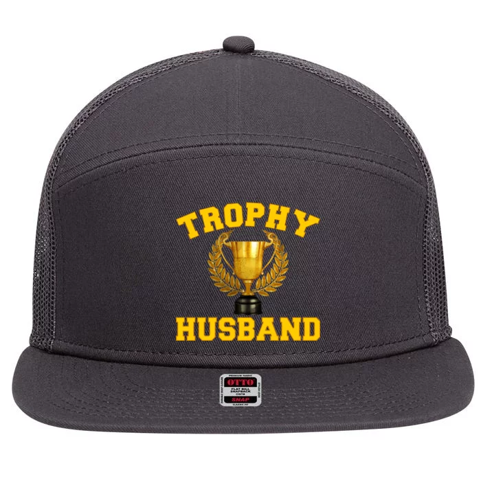 Trophy Husband World's Best Husband 7 Panel Mesh Trucker Snapback Hat