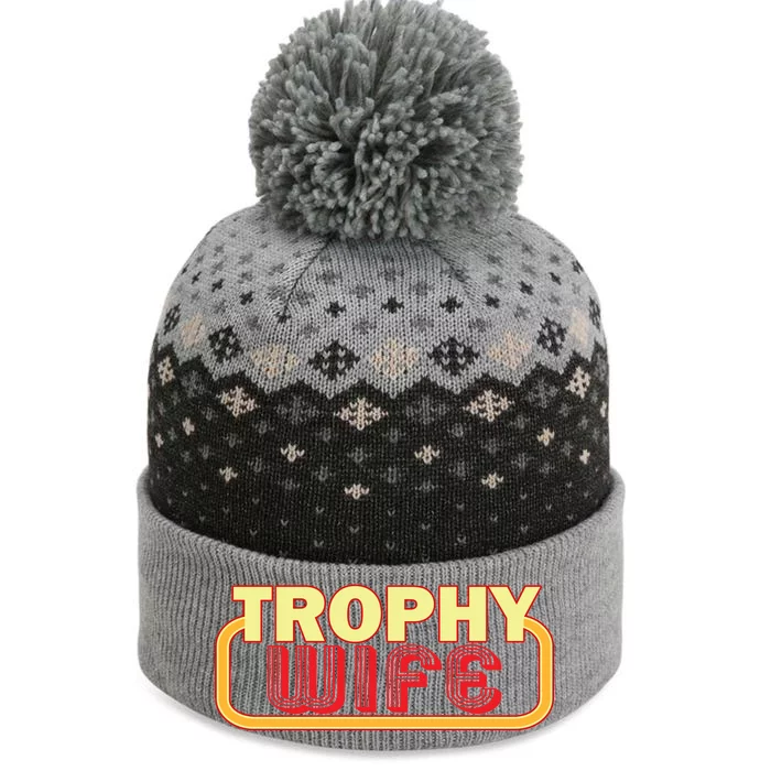 Trophy Mom Funny Retro The Baniff Cuffed Pom Beanie