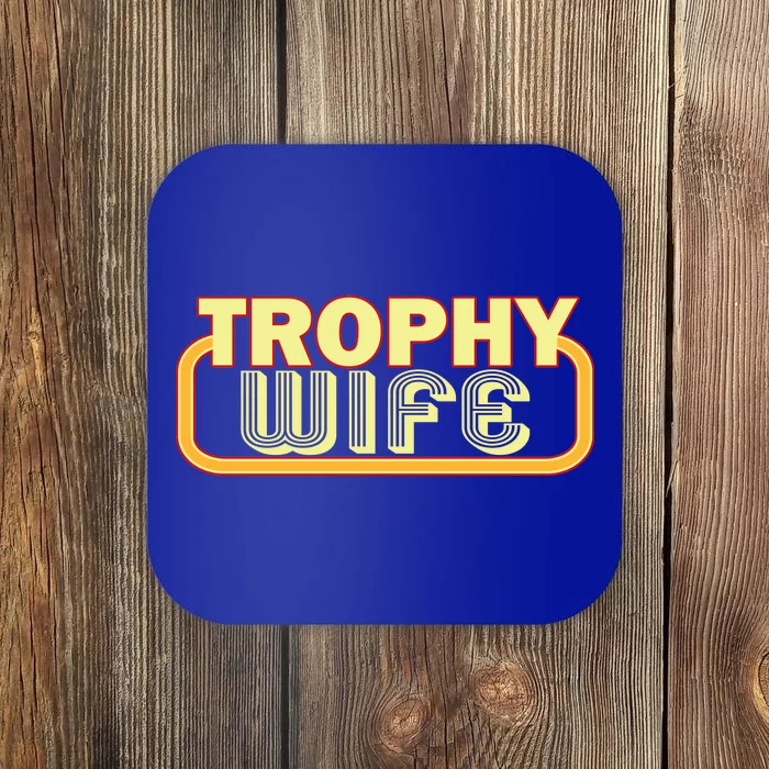 Trophy Mom Funny Retro Coaster